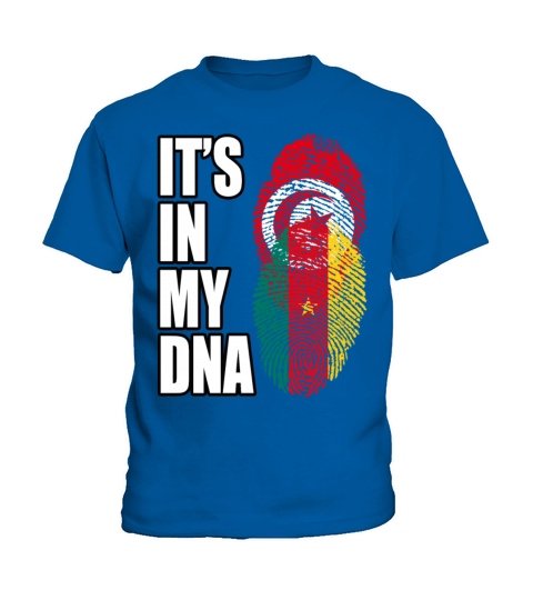 Tunisian And Cameroonian Mix Heritage DNA Flag Kids T-Shirt