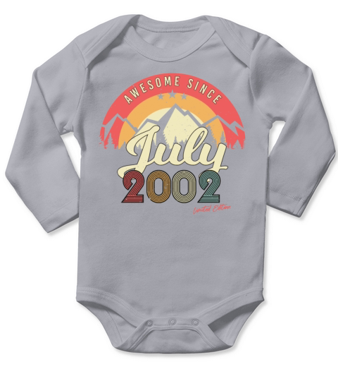 20 Years Old In July 2002 Long Sleeve Baby One-Piece