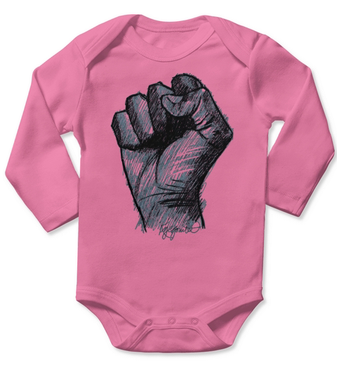 Black Power Salute Fist African American History T Shirt Long Sleeve Baby One-Piece