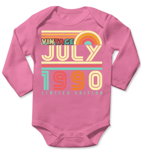 Born July 1990 Long Sleeve Baby One-Piece