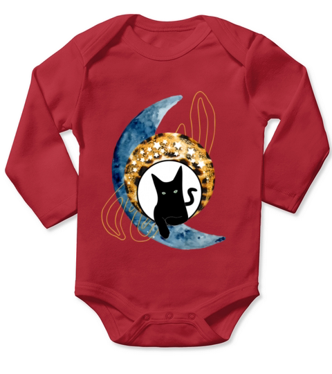 Cats night life Long Sleeve Baby One-Piece