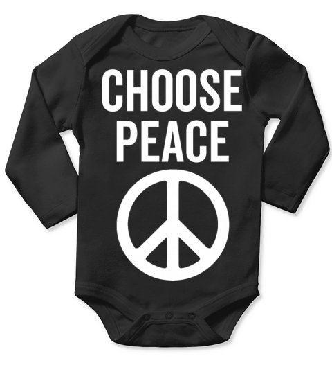 Choose Peace Long Sleeve Baby One-Piece