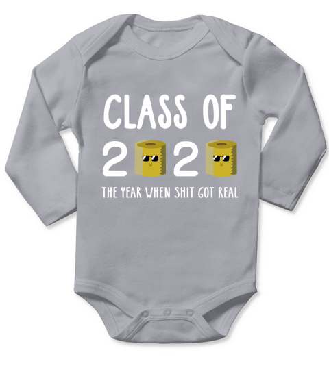 Class of 2020 Quarantine Graduation Toilet Paper Long Sleeve Baby One-Piece