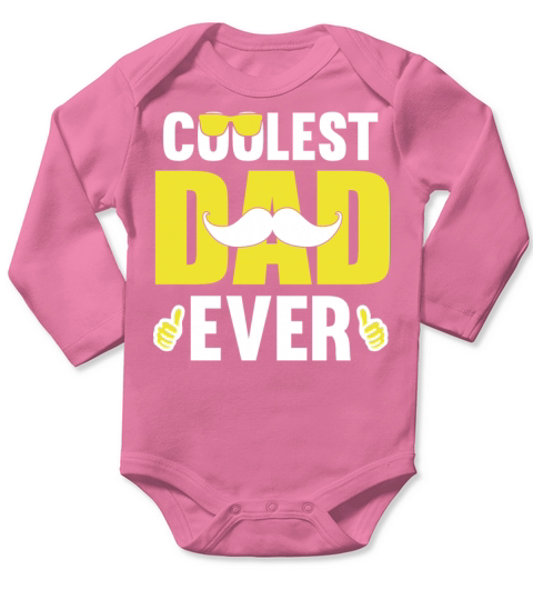 Coolest Dad Ever Gift for Daddy Long Sleeve Baby One-Piece