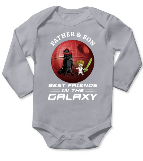 Death Star father and son best friends in the Galaxy Long Sleeve Baby One-Piece