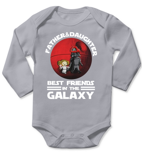 Father and daughter best friends in the galaxy Long Sleeve Baby One-Piece