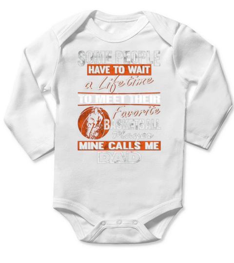 Favorite Basketball Players Dad Fathers Day Long Sleeve Baby One-Piece