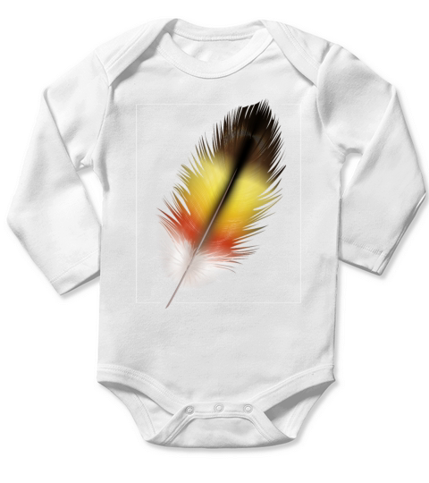 feather Long Sleeve Baby One-Piece