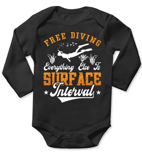 Free Diving Everything Else Is Ocean Freediver Long Sleeve Baby One-Piece