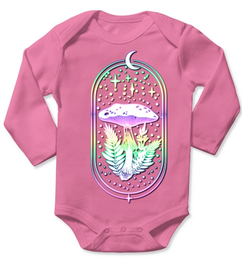 Goblincore Dark Academia Aesthetic Mushroom Long Sleeve Baby One-Piece