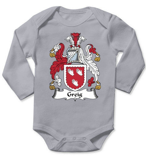 Greig Family Crest Scottish Family Crests Long Sleeve Baby One-Piece