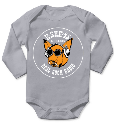 K SHE 95 Real Rock Radio Long Sleeve Baby One-Piece