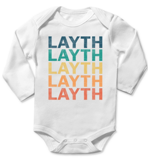 Layth Name T Shirt - Layth Vintage Retro Name Gift Long Sleeve Baby One-Piece