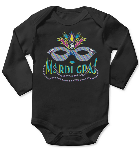 Mardi Gras Long Sleeve Baby One-Piece