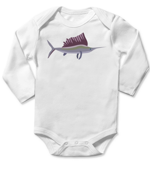 Ocean creatures  18 Long Sleeve Baby One-Piece