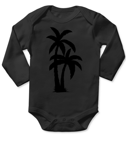 palm trees Long Sleeve Baby One-Piece