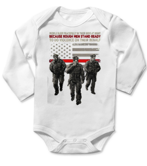Police - Stand Ready. Long Sleeve Baby One-Piece