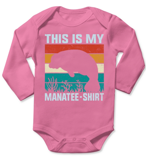 Retro Vintage Style This Is My Manatee Outfit Long Sleeve Baby One-Piece