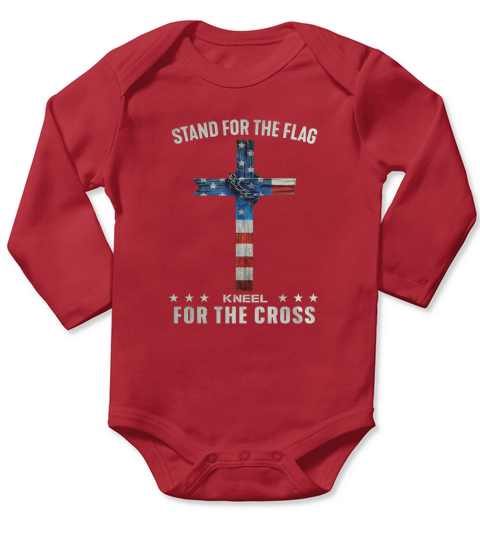 Stand For The Flag Long Sleeve Baby One-Piece