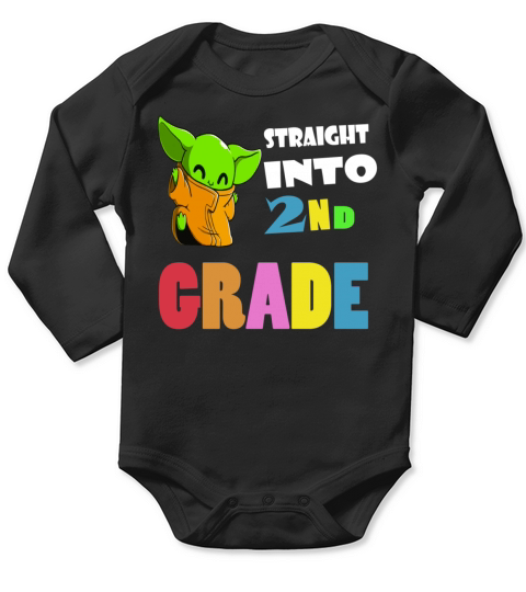 Straight Into 2nd Grabe Happy Baby Yoda Long Sleeve Baby One-Piece
