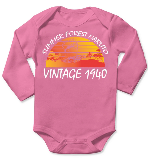Summer Forest Vintage 1940 Long Sleeve Baby One-Piece