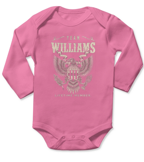 Team WILLIAMS Lifetime Member Long Sleeve Baby One-Piece