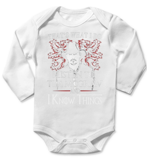 Tim McGraw I KNOW THINGS Long Sleeve Baby One-Piece