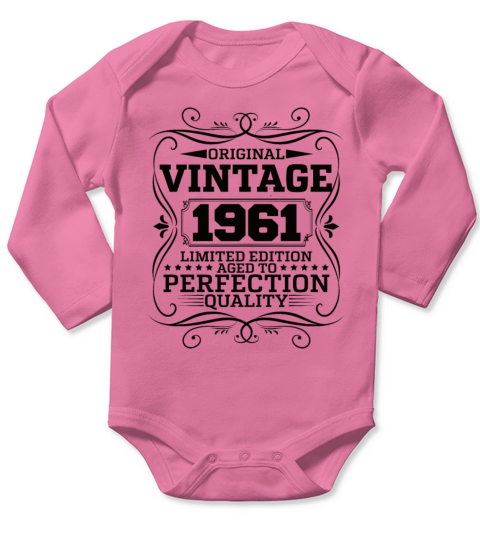 Vintage 1961 Original Limited Edition Long Sleeve Baby One-Piece