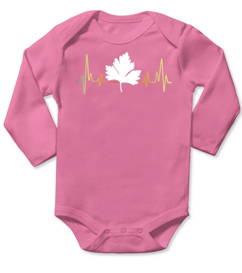 Vintage Coriander Ecg Heartbeat Long Sleeve Baby One-Piece