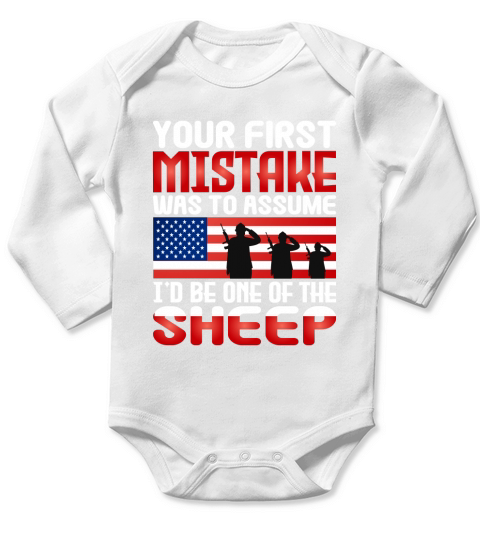 Your First Mistake Was To Assume Id Be One Of The Sheep Long Sleeve Baby One-Piece