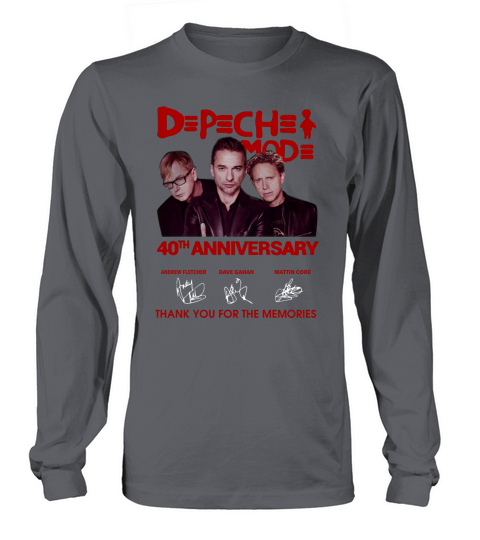 Depeche Mode 40th anniversary 1980 2020 signatures thank you for the memories shirt Long sleeved Unisex