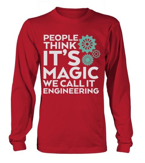 Funny Engineer T-shirt for Engineering Nerd Geek Student Long sleeved Unisex