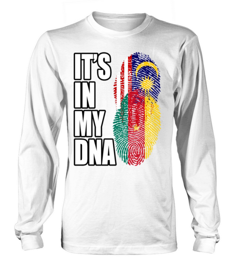 Malaysian And Cameroonian Mix Heritage DNA Flag Long sleeved Unisex