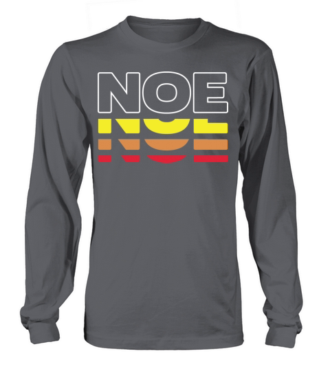 Noe First Name Funny Vintage Sunset Noe Long sleeved Unisex