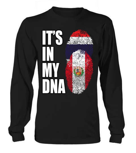 Thai And Peruvian Vintage Heritage DNA Flag Long sleeved Unisex
