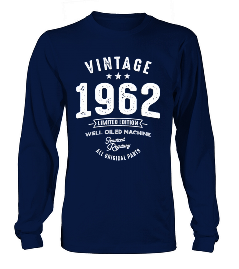 Vintage Born in 1962 - 60th Birthday Long sleeved Unisex