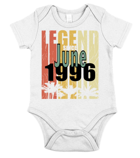 1996 vintage born in June gift Short Sleeve Baby One-Piece