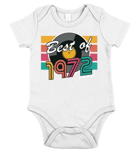 50th birthday vintage 1972 best of 1972 Short Sleeve Baby One-Piece
