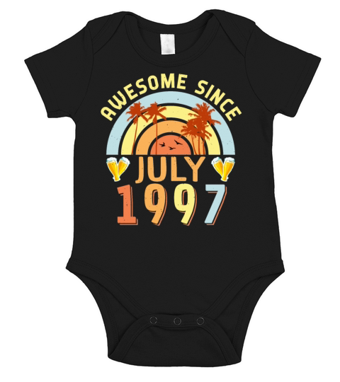 Best Year In July 1997 Short Sleeve Baby One-Piece
