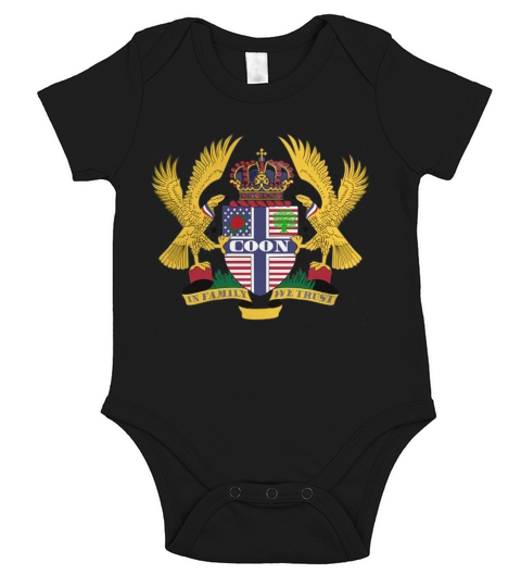 Coon Family Crest For American People - Coon Family T-Shirt, Hoodie, Sweatshirt Short Sleeve Baby One-Piece