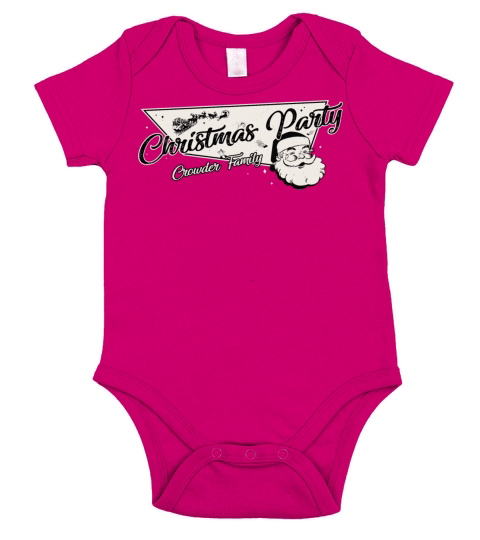Crowder Family Ready for Christmas Party Short Sleeve Baby One-Piece