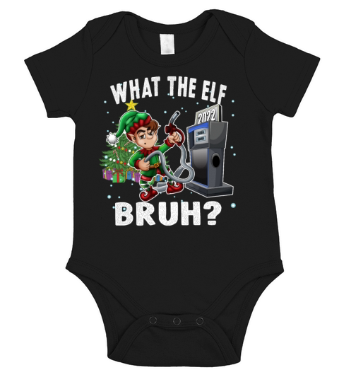 Elf Pumping Gas for Christmas 2022 Funny Short Sleeve Baby One-Piece