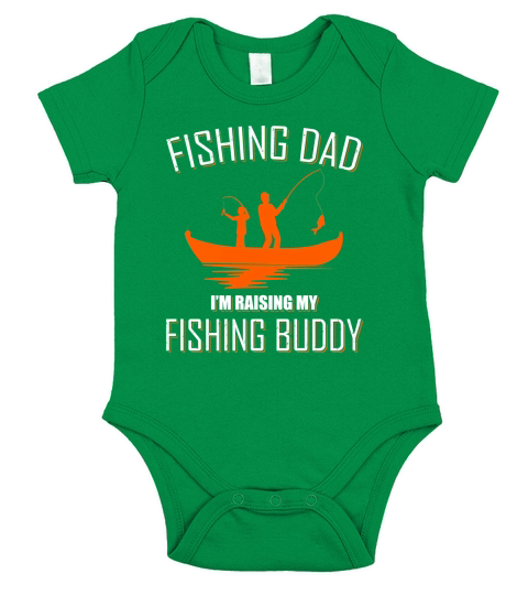 Fishing Dad I’m Raising My Fishing Buddy Father’s Day shirt Short Sleeve Baby One-Piece