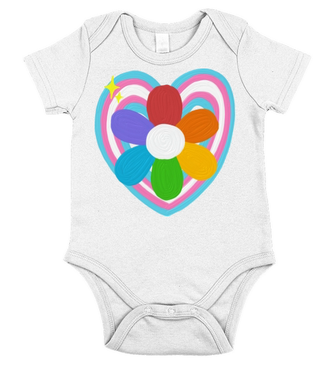 Flower Pride Short Sleeve Baby One-Piece