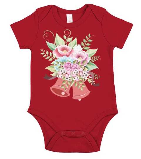 Flowers with Bell Florist Short Sleeve Baby One-Piece