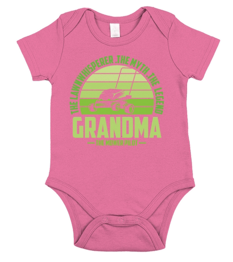 Funny Grandma Lawn Mowing Shirt Lawn Mower Mow Sum Short Sleeve Baby One-Piece