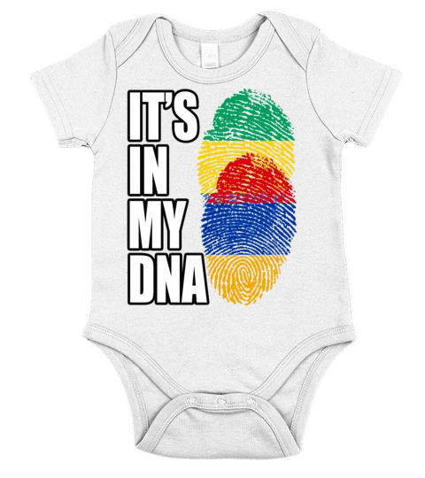 Gambian And Armenian Mix Heritage DNA Flag Short Sleeve Baby One-Piece