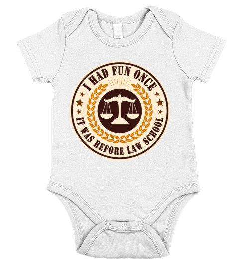 I Had Fun Once It Was Before Law School Funny Short Sleeve Baby One-Piece