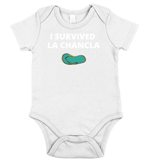 I SURVIVED LA CHANCLA Short Sleeve Baby One-Piece