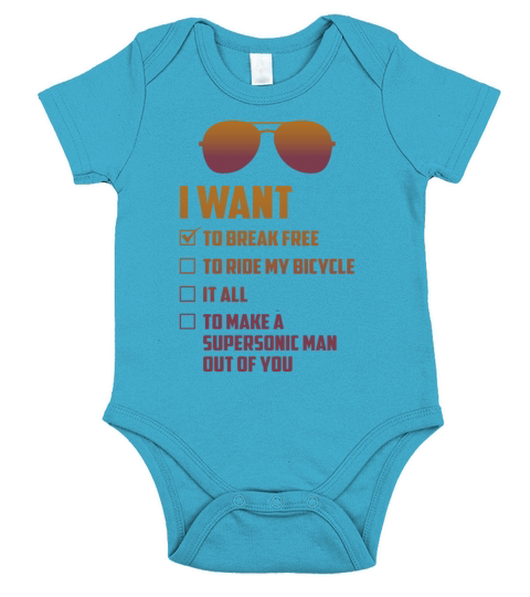 I Want To Break Free Sunglasses Funny Choice Short Sleeve Baby One-Piece